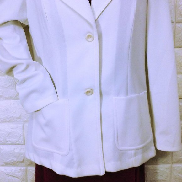 Vintage 70s Eclipse White Disco Blazer Womens Sz-L - Picture 4 of 10